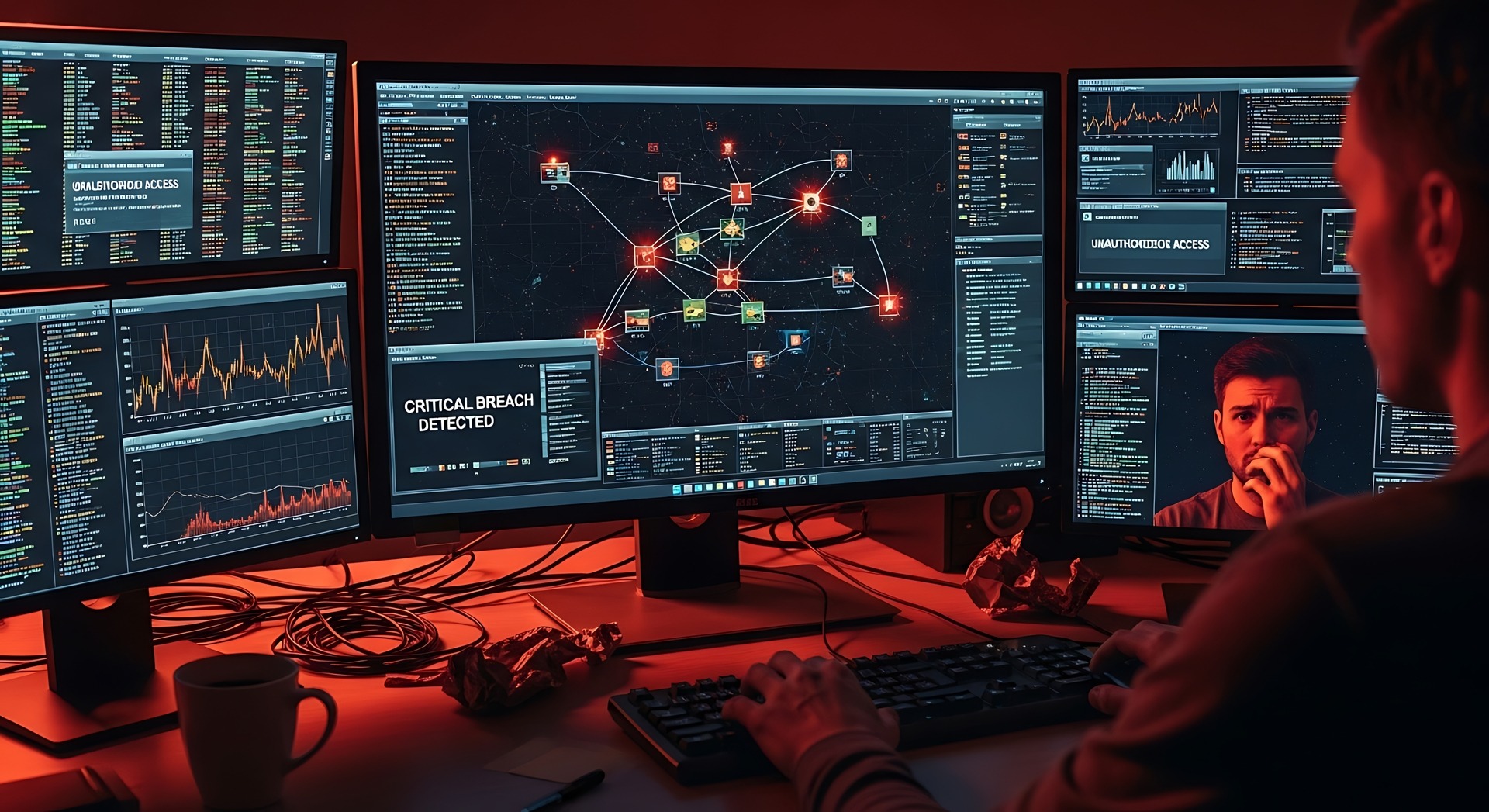 Red team testing in Australia simulating a sophisticated multi-stage cyberattack with critical breach detection across multiple systems